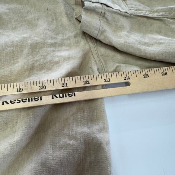 Pilcro Blazer Womens Large Tan Summer Relaxed Jacket Linen Cotton Blend - Picture 12 of 12